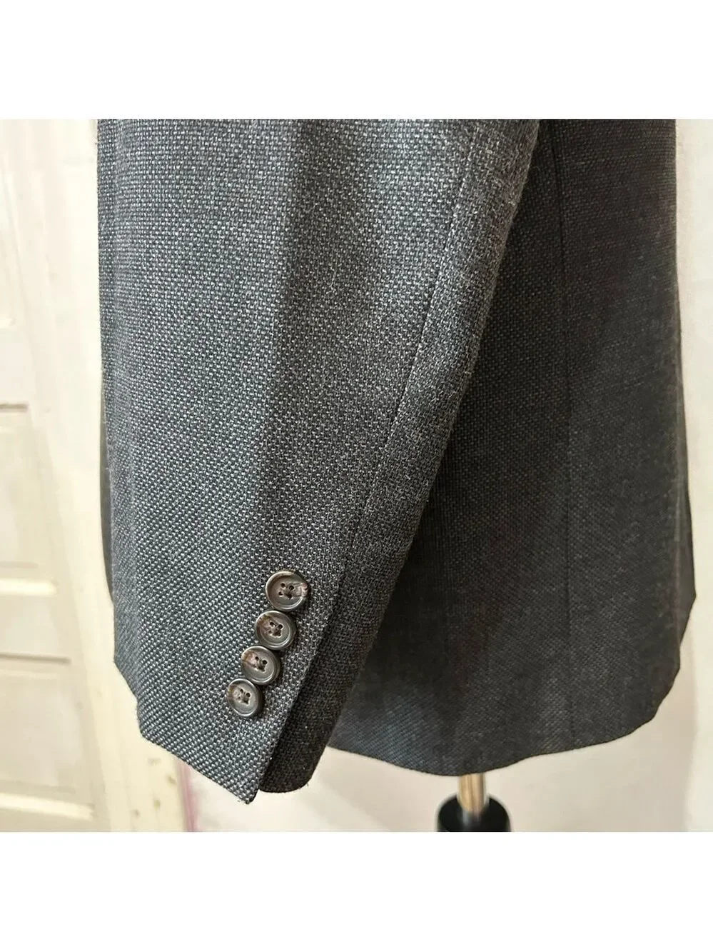 Lauren Ralph Lauren Mens 40L Gray Wool Sports Coat Blazer Jacket Classic